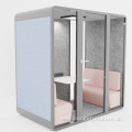 High Tech Glass Good Ventilate Double Office Booth